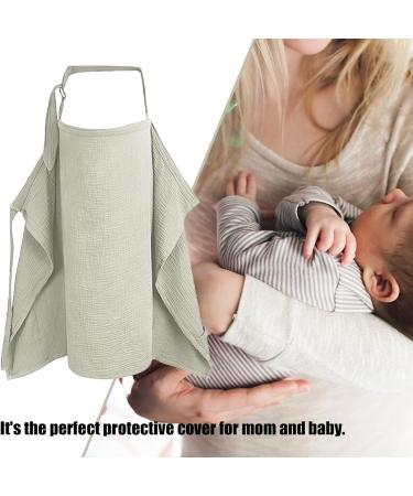 Soft & Breathable Cotton Breastfeeding Cover - Khaki | Nursing Essentials for New Moms - Buy Online on GoSupps.com
