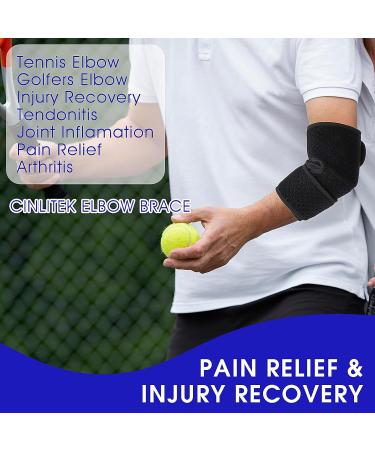 Elbow Compression Sleeve Brace for Tennis & Golfer's Elbow - Pain Relief Elbow Pads for Men & Women - Buy Online on GoSupps.com