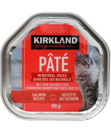 Kirkland Signature Wet Food Pate for Adult Cats - Chicken Turkey & Salmon Flavours Variety Pack - 45 x 99 Grams - Buy Online on GoSupps.com