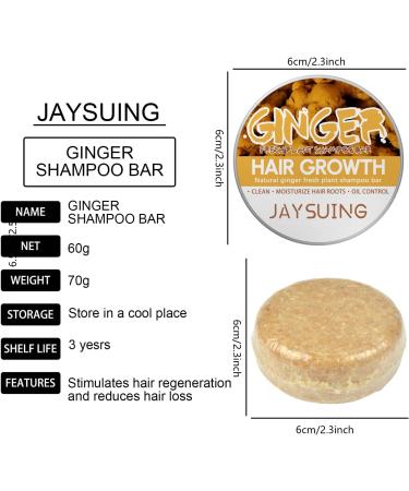  cypreason Hair Growth Shampoo Conditioner Ginger Shampoo Bar Anti Hair Loss Promotes Thicker Hair Thicker Hair 2 Pack - Buy Online on GoSupps.com