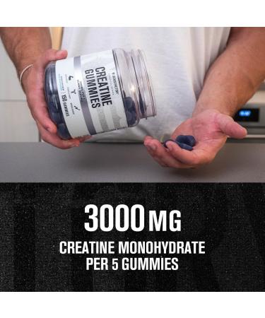 Jacked Factory Creatine Monohydrate Gummies (3g) - Creatine for Muscle Growth Strength Enhanced Energy and Improved Athletic Performance - 150 Gummies Blue Raspberry - Buy Online on GoSupps.com