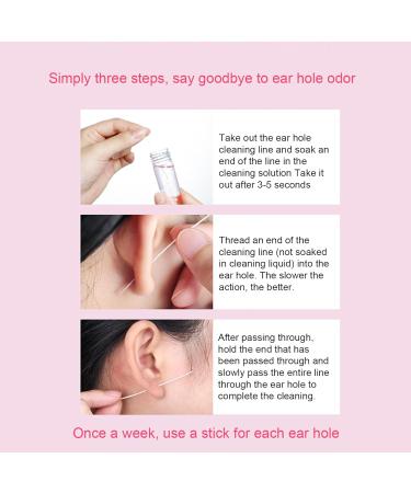 Piercing Cleaning Kit 70 Pieces Piercing Hole Cleaning Kit Ear Wax Removal Solution 15ml for Home Travel - Buy Online on GoSupps.com
