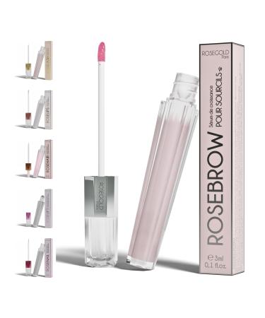 ROSEBROW Natural Eyebrow Growth Serum by ROSEGOLD, Eyebrow Serum Grows + Fuller + Longer + Thicker, Made in France, Hormone-Free, Vegan (1 Month Treatment)