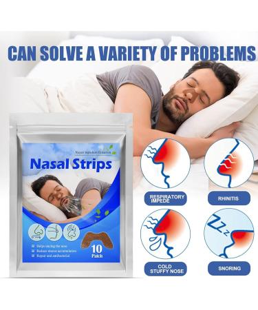 Nasal Congestion Relief Strips - 10pcs | Comfortable Wear | Snoring Nasal Strips for Night Use - Buy Online on GoSupps.com