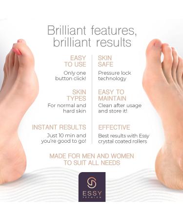 Essy Electric Foot Callus Remover Kit - Dead Skin Remover for Feet - Buy Online on GoSupps.com