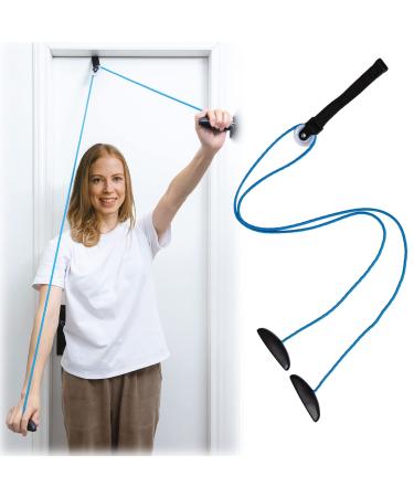 Shoulder Pulley Over The Door Physical Therapy System Exercise Pulley for Physical Therapy Alleviate Shoulder Pain and Facilitate Recovery from Surgery (Blue)