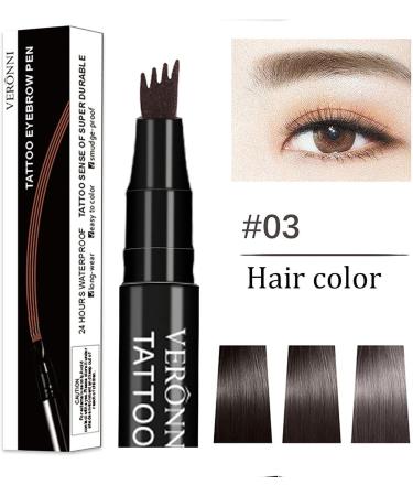 Four-Headed Eyebrow Pencil | Four-Fork 3D Eyebrow Makeup Pencil - Natural-Looking Waterproof Eyebrow Makeup Supplies for Dating Parties and Daily Use C: Grayish Brown - Buy Online on GoSupps.com