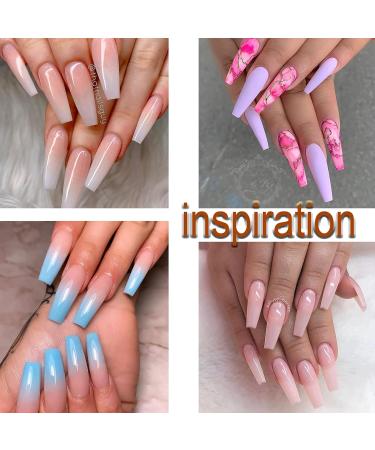 500 Pieces Ballerina Full Cover Clear Artificial Nails - Premium False Nails for Acrylic & Polygel Extensions - Buy Online on GoSupps.com