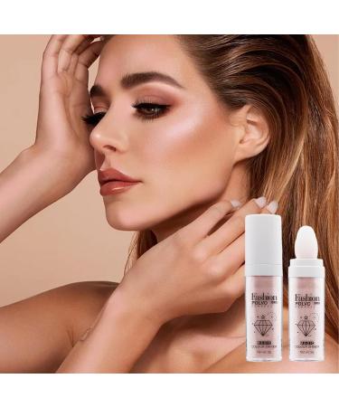 Face Highlighter Powder | Not-sticky Sparkle Highlighter Powder Makeup Cosmetic For Traveling Shopping Wedding Prom For Women Girls Pochy #2 Pink - Buy Online on GoSupps.com