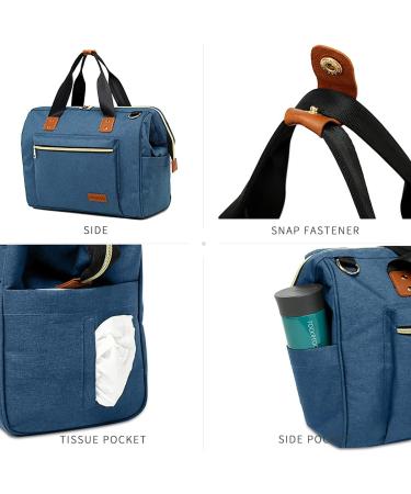 SONARIN Baby Nappy Changing Bag | Insulated Pocket, Waterproof, Large Capacity | Stylish & Durable Blue Satchel - Buy Online on GoSupps.com
