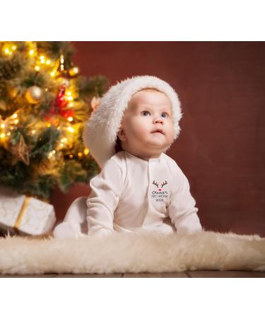 Personalised My First Christmas Baby Grow Outfit Vest | Unisex Newborn Clothes | 1st Xmas Gifts for Boys & Girls | Gender Neutral Sleepsuit, 0 Months - Buy Online on GoSupps.com