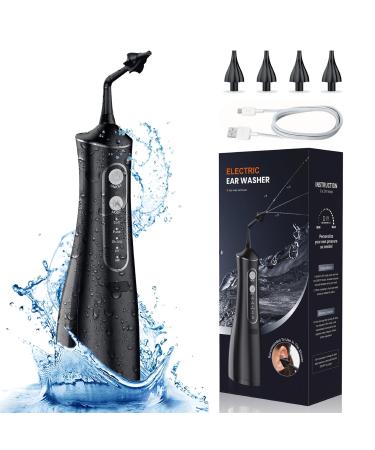 Ear Wax Removal Electric Ear Cleaner with 4 Cleaning Modes Waterproof Type-C Rechargeable Safer&Effective Ear Wax Removal kit 4 Reusable Replacement Ear Tip for Adults & Kids