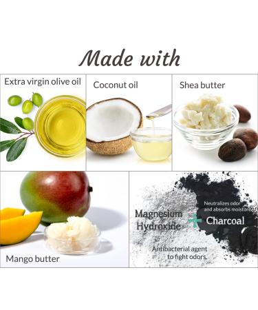 Organic Unscented Charcoal Deodorant for Men & Women - Aluminum Free Baking Soda Free Sensitive Skin - Long Lasting 2.2oz by Fabula Nebulae - Buy Online on GoSupps.com