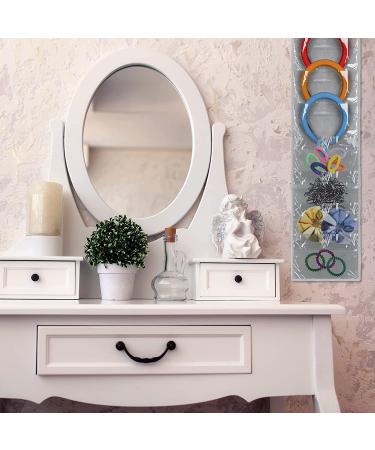Headband Storage Holder Organizer with Clear Pockets - 2 Pack Gray Hair Accessory Hanging Rack - Buy Online on GoSupps.com