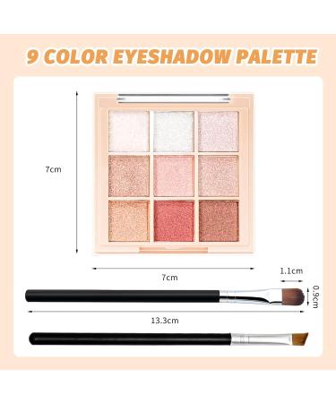 Eye Makeup Palette Eyeshadow Palette 9 Colors Eye Palette Eyeshadow Palette Comes With 2 Eyeshadow Brushes For Beginners Waterproof Fine Powder Makeup Palette - Buy Online on GoSupps.com