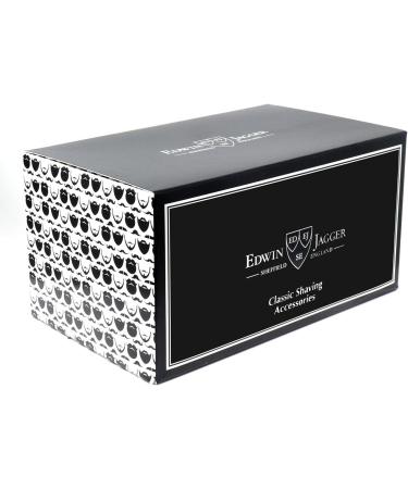 Edwin Jagger 3-Piece Safety Razor Set - Black Synthetic Brush & Chrome Stand | Premium Shaving Kit for a Smooth Finish - Buy Online on GoSupps.com