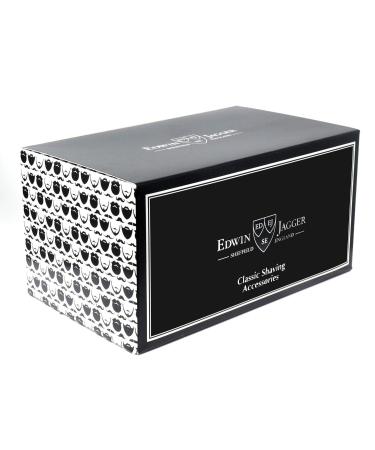 Edwin Jagger Bulbous Chrome 3 Piece DE Shaving Set - Silver Tip Brush (Chrome-Satin) | International Shipping Available - Buy Online on GoSupps.com