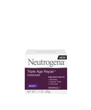 Neutrogena Triple Age Repair Night Cream with Vitamin C 1.7 oz | Anti-Aging, Dark Spot Remover, Firming | Glycerin & Shea Butter | Wrinkle Fighter for Face & Neck - Buy Online on GoSupps.com