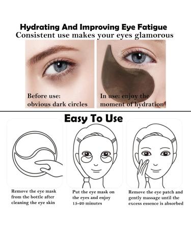 Black Pearl Under Eye Patches (30 Pairs) - Moisturizing Hydrogel Eye Mask for Brightening, Reducing Wrinkles, Dark Circles & Puffiness - Buy Online on GoSupps.com