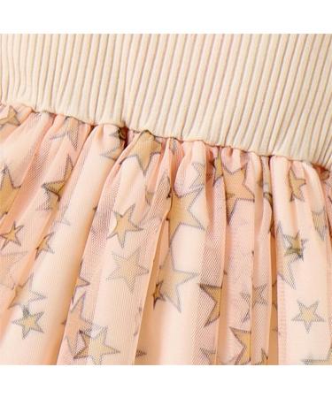 PatPat Baby Girl Long Sleeve Tutu Dress - 3-6 Months | Infant Tulle Flower Girl Princess Dress for Christmas Party & Birthdays - Apricot - Buy Online on GoSupps.com