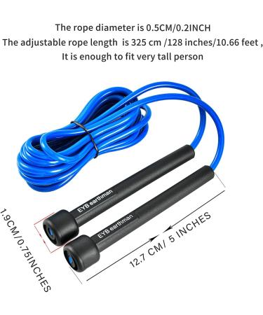 EYB Earthman Adjustable Jump Rope for Adults & Kids - Lightweight Speed Skipping Rope for Aerobic Exercise & Endurance Training - Buy Online on GoSupps.com