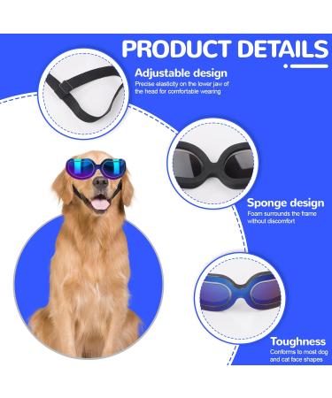 Svitzoot Dog Glasses - UV Protection Sunglasses for Small Dogs | Adjustable Windproof Stylish Black Dog Eyewear - Buy Online on GoSupps.com