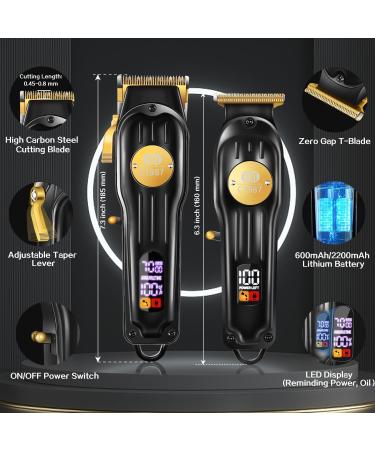 CIICII Mens Hair Clippers and Trimmers Set Professional Cordless Barber Clippers for Hair Cutting Kit (Rechargeable USB Adjustable Beard & Hair Trimmer Haircut Kit) Clippers for Men DIY Home Salon - Buy Online on GoSupps.com