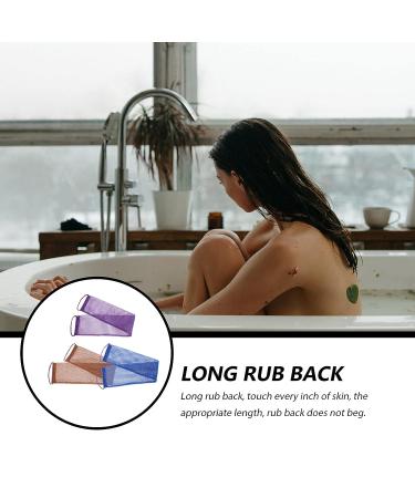 HEALLILY 3Pcs Back Scrubber Strap Set - Terry Cloth Mesh Scrub Puffs for Shower, Bath, Spa - Massage & Exfoliate with Rope Handles - Buy Online on GoSupps.com