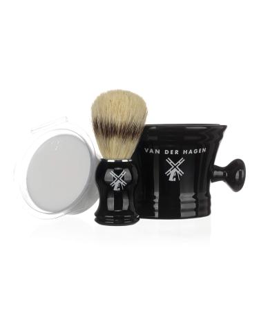 Van Der Hagen Luxury Shaving Set - Total Men's Wet Shaving Kit w/Boar Bristle Brush, Scented Luxury Soap, Stand and Apothecary Mug