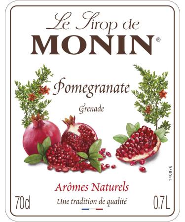 MONIN Premium Pomegranate Syrup 700ml for Cocktails and Mocktails. Vegan-Friendly 100% Natural Flavours and Colourings - Buy Online on GoSupps.com