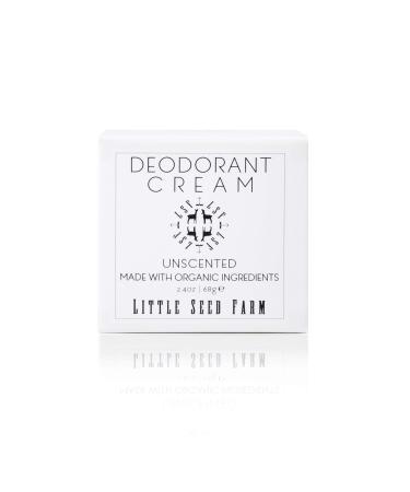 Little Seed Farm All Natural Deodorant Cream Aluminum Free Deodorant for Women or Men 2.4 Ounce - Unscented + Applicators Bundle - Buy Online on GoSupps.com