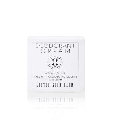 Little Seed Farm All Natural Deodorant Cream Aluminum Free Deodorant for Women or Men 2.4 Ounce - Unscented