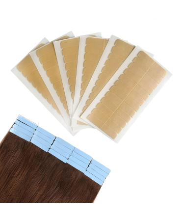 Waterproof Hair Extension Tape Tabs Double Sided Tapes for Hair Extension Replacement Tape Strong No-Residue Tapes 4cm * 0.8cm (72 Brown) 72 Brown