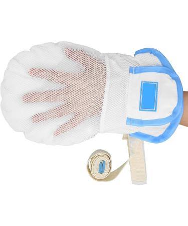 LIZEALUCKY Medical Hand Restraints Mitts for Dementia & Elderly - Breathable Mesh Thick Sponge Blue Safety Gloves - Buy Online on GoSupps.com