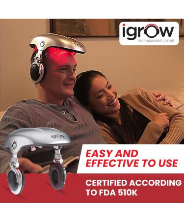 iGrow Laser Hair Growth System - Prevent Hair Loss & Stimulate Growth for Thicker Hair - Men & Women - Buy Online on GoSupps.com
