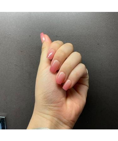 Danni & Toni 28 Self-Adhesive Gel Nail Stickers in Lost Horizon - Salon-Quality Manicure Set with Gradient Light Red Tips - Buy Online on GoSupps.com