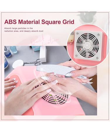 Setgnur 40W Nail Dust Collector for Acrylic Nails - Powerful Salon Vacuum Cleaner with Filter (Pink) - Buy Online on GoSupps.com