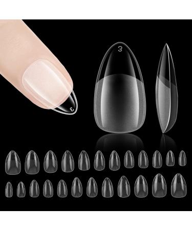 Nzakybbi Short Almond Tips for Nails