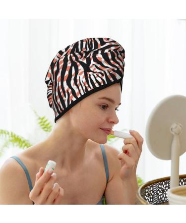 Zebra & Leopard Print Microfiber Hair Towel | Soft Super Absorbent Coral Velvet Wrap for Long Curly & Thick Hair - Buy Online on GoSupps.com