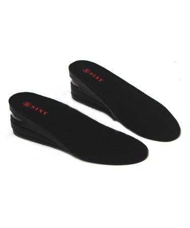 SINY  Mens Full Length Orthotic Shoe Insoles 3Layer 6cm Height up Heel Pain Flat Feet Foot Care Heel 2.5