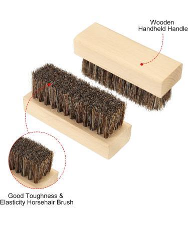 PATIKIL Horsehair Shoes Brush Square Handheld Polish Daubers for Leather Boots Cloth - Buy Online on GoSupps.com