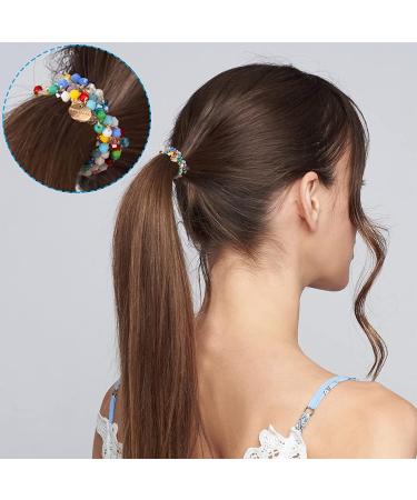 Tadipri 3 Pieces Hair Bands with Beads Elastic Stretchy Hair Accessories for Women and Girls for Women and Girls - Buy Online on GoSupps.com
