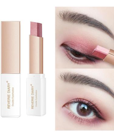 Hiccup Twotone Eyeshadow Modification Eyeshadow Gradient Pearl Shadow Matte Waterproof Shimmer Eyeshadow Stick with Dual Colors Velvet Eyeshadow Powder for Beginners 01 - Buy Online on GoSupps.com