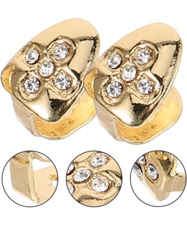 Didiseaon 2pcs Gold Decor Grills Grill Teeth Hip-hop Supplies Props Clothing Men and Women The Cross - Buy Online on GoSupps.com