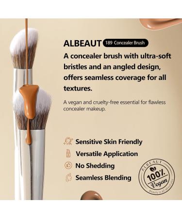 Buy Foundation Concealer Makeup Brushes Set | Soft Big Angled Face Brushes for Liquid Cream Stick Makeup | Bronzer Contour Eyeshadow Blending Tools - Buy Online on GoSupps.com