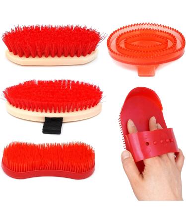 MUALROUS Horse Grooming Kit 10 Pcs Professional Horse Grooming Care Kit Equestrain Brush Curry Comb Horse - Buy Online on GoSupps.com