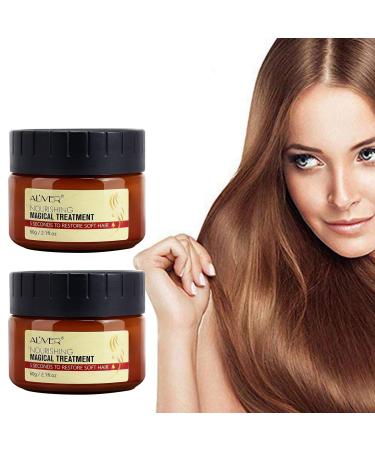 Hair Treatment Hair Mask 2 Pack Hair Mask for Dry Damaged Hair Infused with Natural Ingredients Rich in Essential Vitamins and Nutrients for Hair Hydrates & Stimulates Hair Growth 2.1 Fl Oz