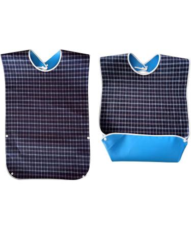 STBNVF Adult Bib - Waterproof Clothing Protector for Elderly - Men's and Women's Washable Adult Bib for Elderly - Buy Online on GoSupps.com