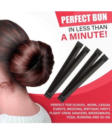 Glamza Women's Magic Hair Bun Snap Styling Donut Former French Twist Band Maker (Black) - Buy Online on GoSupps.com