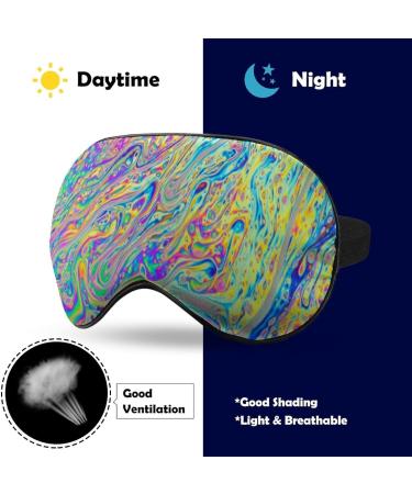 Psychedelic Trippy Tie Dye Sleep Mask - Adjustable Eye Cover for Sleeping and Travel - Buy Online on GoSupps.com